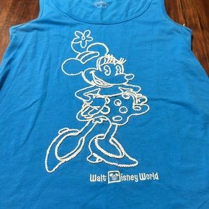 Disney Parks Classic Minnie Mouse Blue Tank Size S